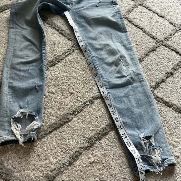Agolde Sophie jeans high Rise Skinny Crop Vertigo light wash distressed 25 - Picture 4 of 7